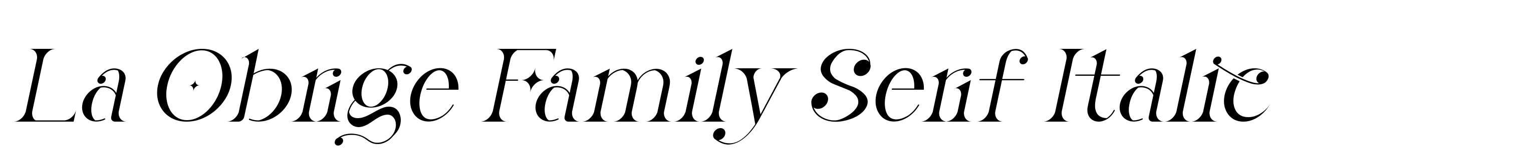 La Obrige Family Serif Italic